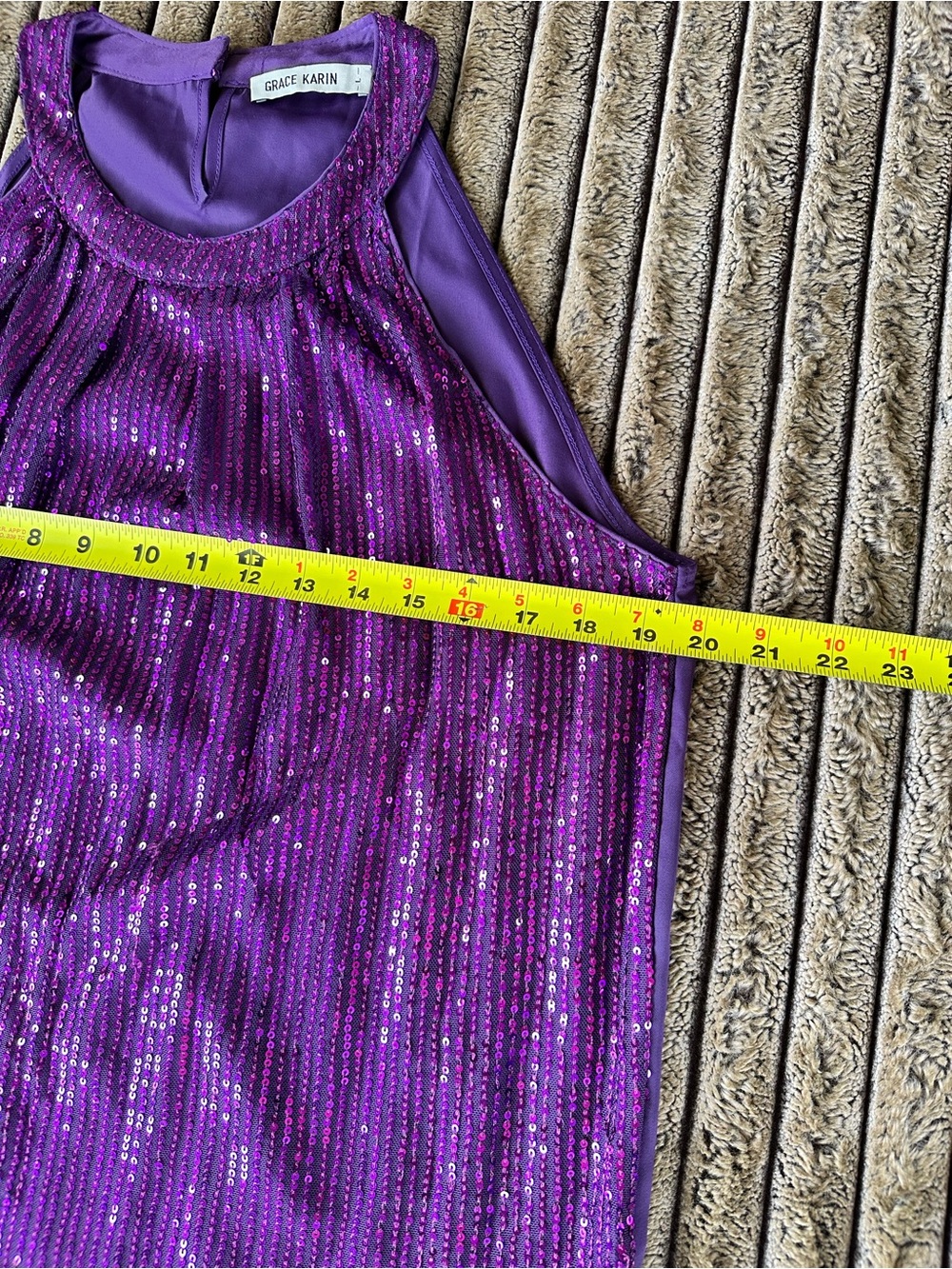 🎉5 for $45🎉 Grace Karin sequin top blouse shirt size L - Picture 6 of 8